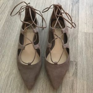 Vince camuto lace up flats